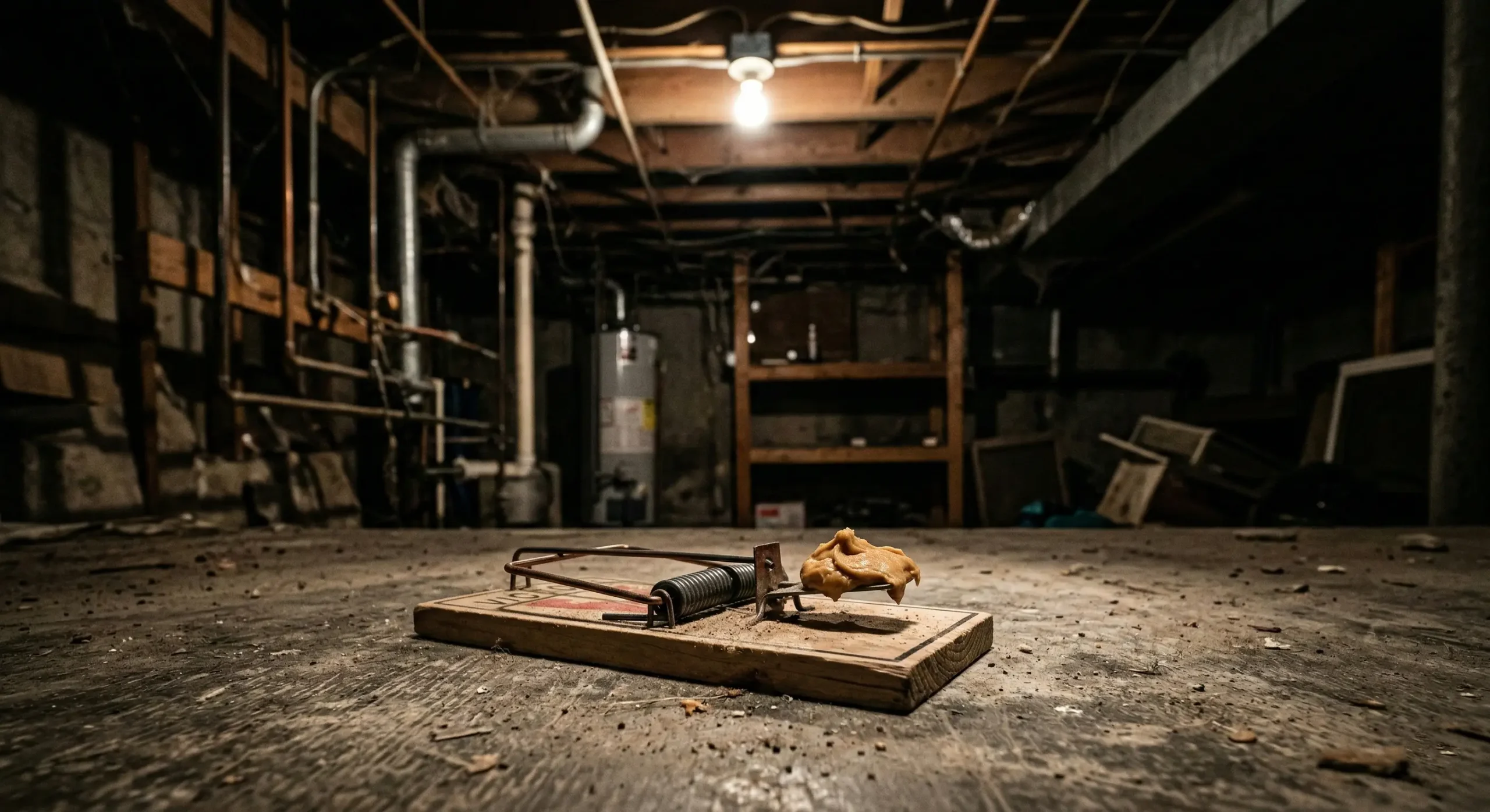 Mouse trap set for rodent removal service in Marshall Michigan