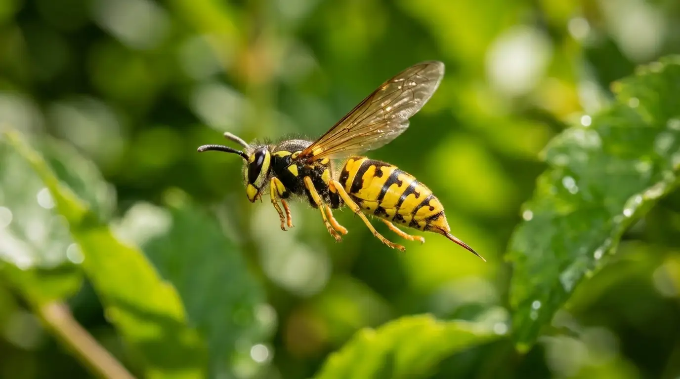 Yellow jacket close-up for stinging insect removal in Southern Michigan